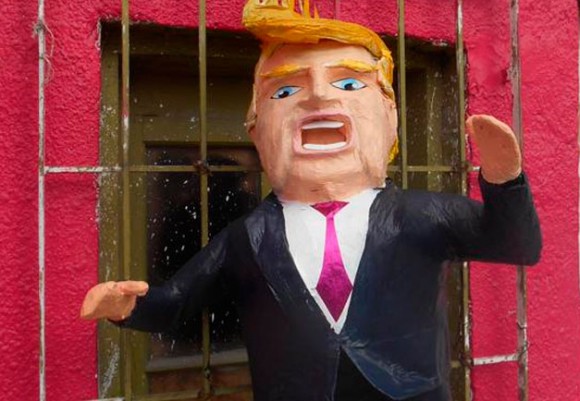 Piñata de Donald Trump. Foto: Publimetro.