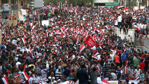 protestas contr al corrupción en iraq