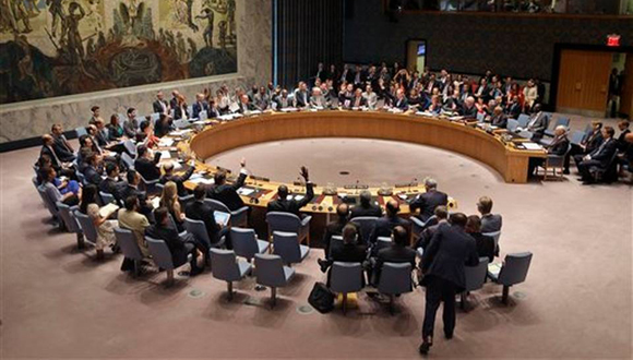 Miembros del Consejo de Seguridad durante una votación en la sede de Naciones Unidas. Foto: AP
