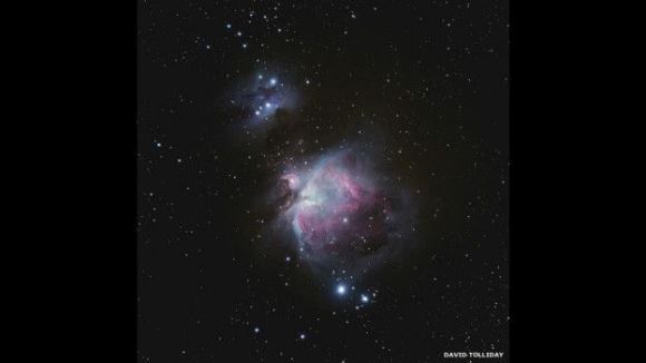 David Tolliday con esta imagen de la nebulosa Orión, ganó el premio al mejor principiante
