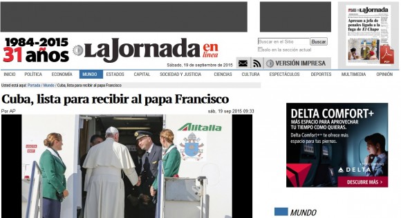 La Jornada, México Papa Francisco Cuba