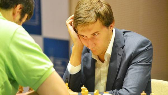 Sergey Karjakin en la final de la Copa del Mundo de ajedrez. Foto: Sitio web del torneo