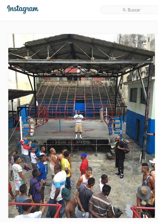 Mayweather en Cuba octubre 2015. Foto: cuenta de Instagram del boxeador