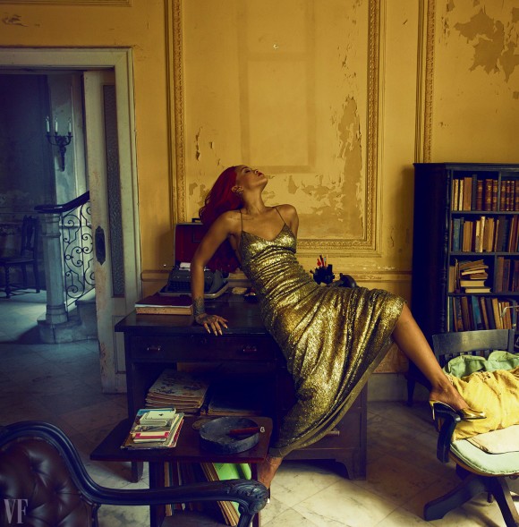Producción fotográfica con Rihanna para Vanity Fair, a cargo de Annie Leibovitz