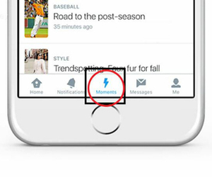 Puede ser encontrada "Moments" es representada por un ícono de relámpago en el sitio o en la aplicación. Foto: Twitter.