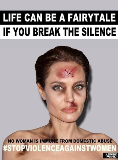 Angelina Jolie se une a campaña por el Día de la Eliminación de la Violencia contra la Mujer. Foto: Alexsandro Palombo.