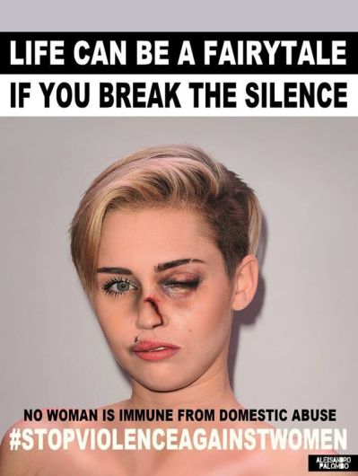 Miley Cyrus se une a campaña por el Día de la Eliminación de la Violencia contra la Mujer. Foto: Alexsandro Palombo.