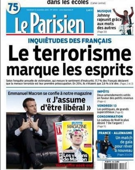 'El terrorismo marca los espíritus' publicó Le Parisien.