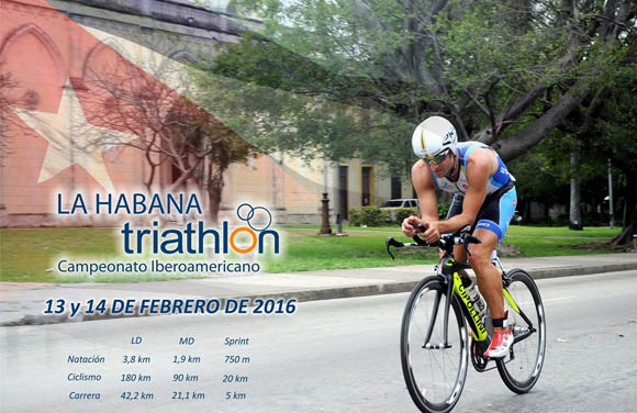 El Campeonato Iberoamericano de Triatlón de La Habana se celbrará los días 13 y 14 de febrero de 2016.
