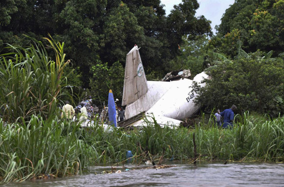 Accidente de avión en Sudán del Sur. Foto: AFP.