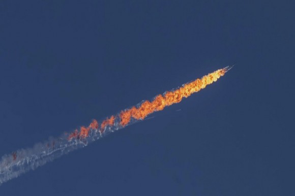 Derribo del avión ruso en Turquía. Foto: FATIH AKTA/ANADALU AGENCY/GETTY IMAGES