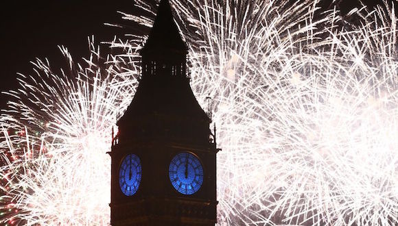 Fuegos artificiales en Londres. on January 01, 2016 in London, England. Foto: Carl Court/Getty Images.