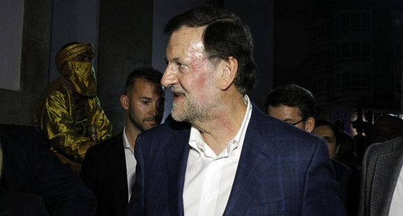 Rajoy, después de la agresión. Foto: PontevedraViva.com