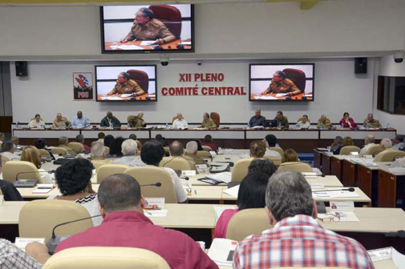 XII Pleno del Comité Central del Partido Comunista de Cuba. Foto: Estudios Revolución