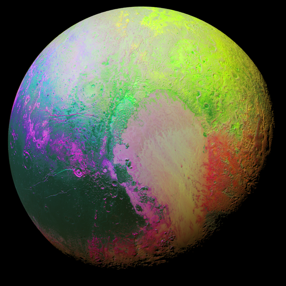 Plutón psicodélico. Foto: NASA.