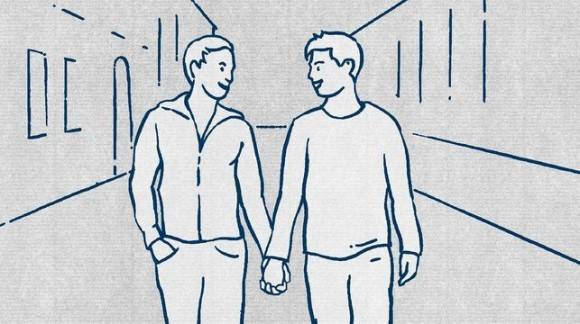 Guía para refugiados: los gays van de la mano.