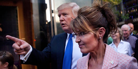 Trump es quien indica el camino correcto, según Sarah Palin.Foto: Andrew Burton/Getty Images.