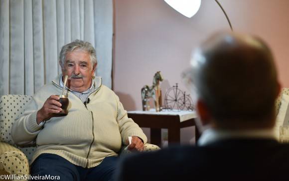 Pepe Mujica concede entrevista a Randy Alonso Falcón para la Mesa Redonda, La Habana, 25 de enero de 2016. Foto: William Silveira Mora