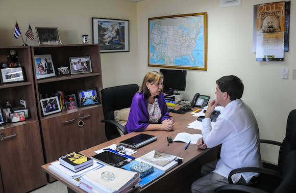 Josefina Vidal, directora general del Departamento de Estados Unidos de la Cancillería cubana. Foto: Abel Padrón Padilla / Agencia Cubana de Noticias
