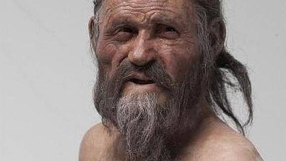 Recreación del rostro de Ötzi, el «hombre de hielo». Esta momia es la más antigua del mundo y ha sido muy estudiada por la ciencia.