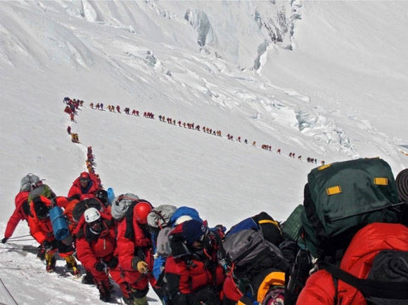 Subiendo al Monte Everest, mayo de 2013. Foto: The Casual Observer.