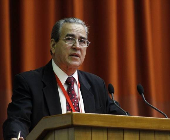 José Ramón Saborido, viceministro primero de Educación Superior en Cuba ofreció el discurso de clausura. Foto. José Raúl Concepción/Cubadebate.