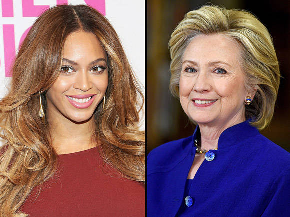 La conocida cantante Beyonce apoya a la demócrata, Hillary Clinton.