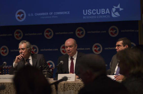 Malmierca se reúne en la Cámara de Comercio de Estados Unidos. Foto: Ismael Francisco/ Cubadebate