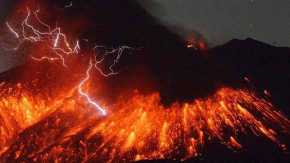 Volcán Sakurajima fue muy activo en 1995 también. Foto: Reuters.