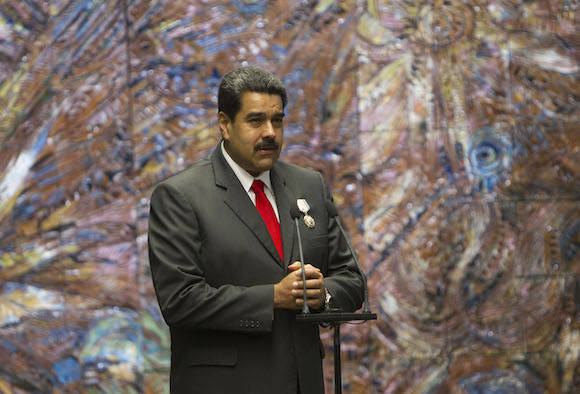 Nicolás Maduro agradece la condecoración con la Orden Nacional José Martí, La Habana, 18 de marzo de 2016. Foto: Ismael Francisco/ Cubadebate