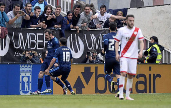 Bale consiguió un doblete frente al Rayo. Foto tomada de Marca.