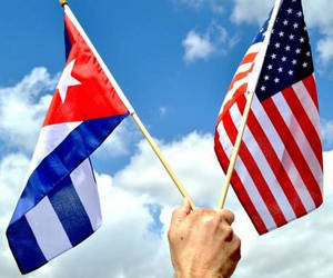 Banderas de Cuba y EEUU