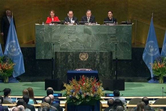 Secretario General de la ONU, Ban Ki-moon, preside la ceremonia. Foto: EFE.