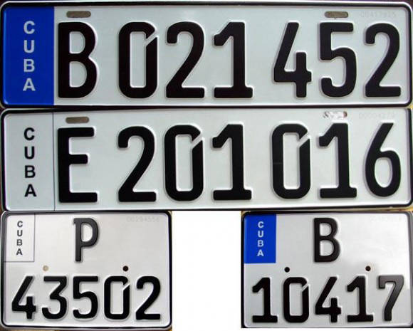 Nuevas chapas de identificación de los automóviles en Cuba. Foto: Cubadebate (Archivo)