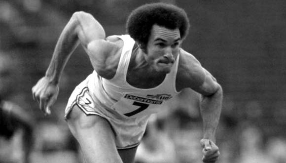 Alberto Juanterona en los  400 metros, en 1980. Foto: Tony Duffy/ Getty Images