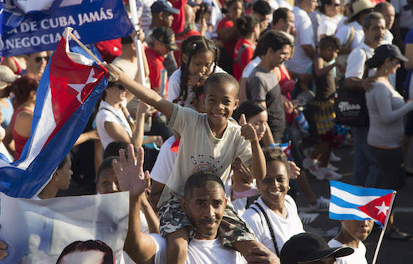 Desfile del Primero de Mayo en La Habana, Cuba. Foto: Ismael Francisco/ Cubadebate