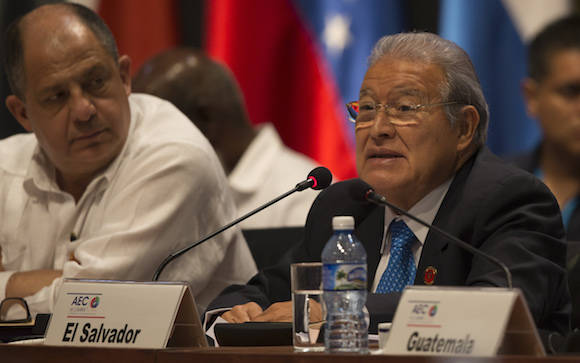 Salvador Sánchez Cerén interviene en la VII Cumbre de la Asociación de Estados del Caribe. Foto: Ismael Francisco/ Cubadebate