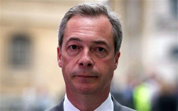 Nigel Farage. Foto tomada de The Telegraph.