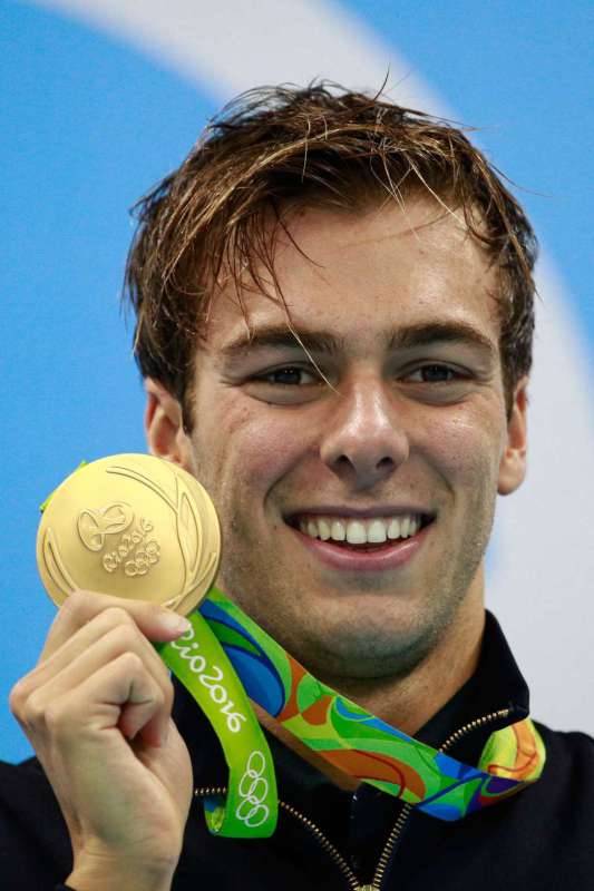 Gregorio Paltrinieri, Italia, gana los 1500 m de la natación olímpica en Rio. Foto: Getty Images