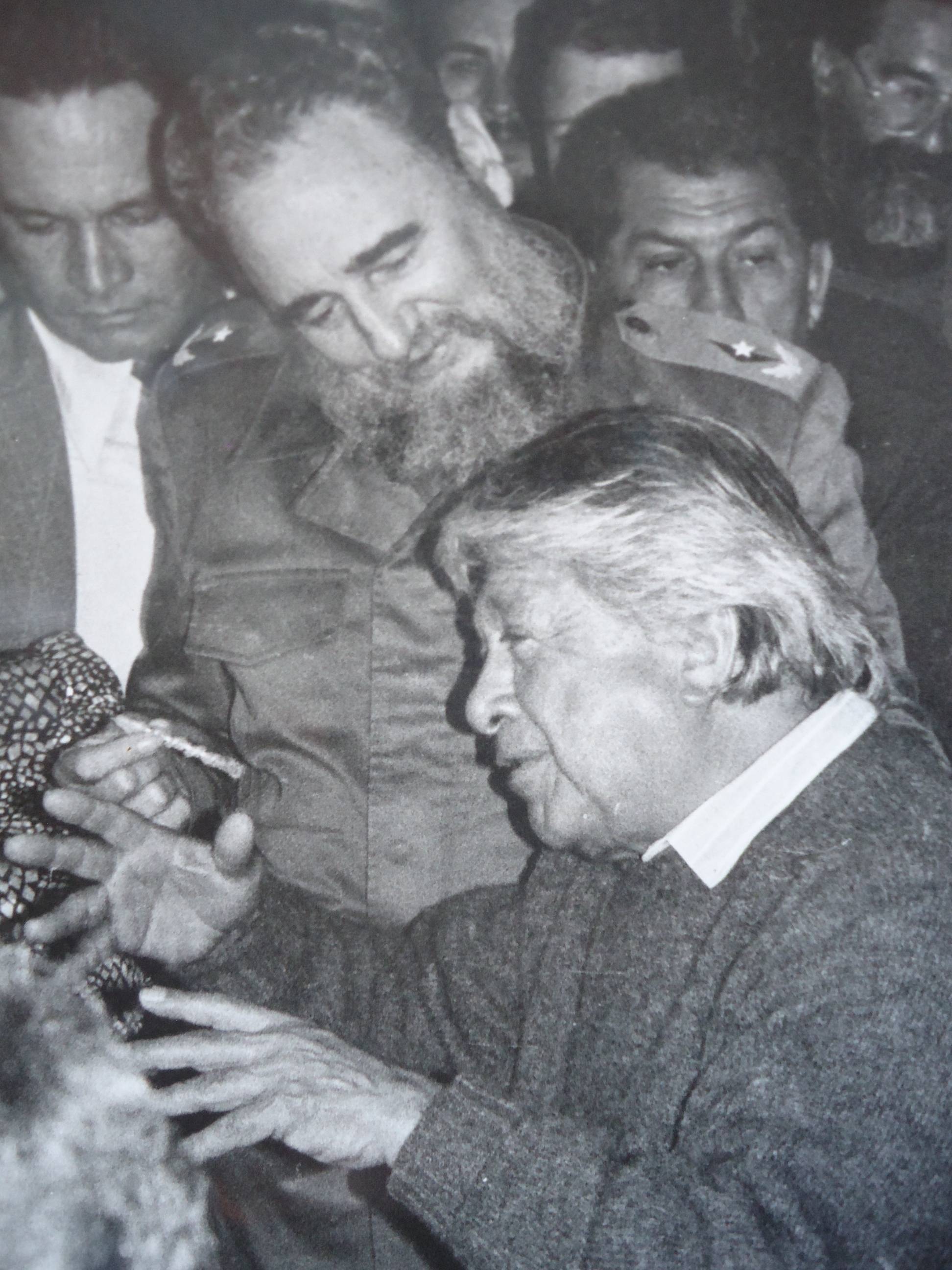 Fidel y Guayasamín. Foto: José Dos Santos.