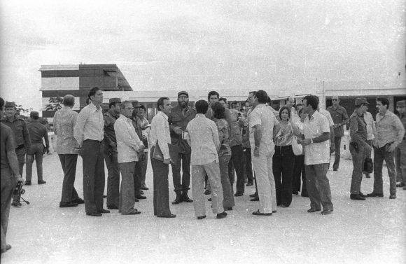 Fidel en la inauguración de la Escuela Vocacional Máximo Gómez, en Camagüey, el 1 de septiembre de 1976. Foto: Adelante