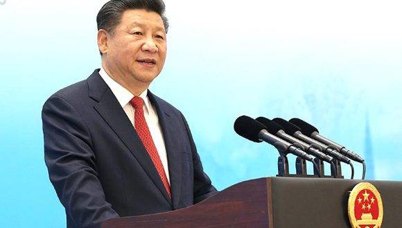 Xi Jinping, presidente de China, fue el encargado del discurso inaugural. Foto: Xinhua.