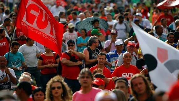 Las seis principales centrales sindicales brasileñas convocaron la víspera a un paro nacional el 22 de septiembre. Foto: Archivo de Diario La Izquierda.