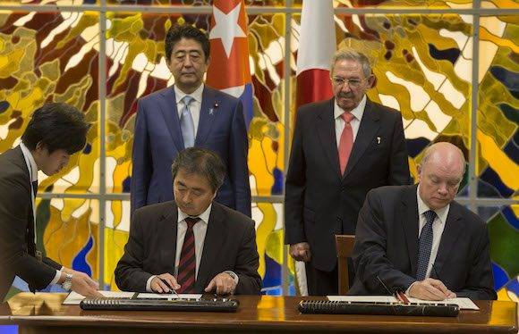 Primer Ministro de Japón en Cuba. Foto: Ismael Francisco/ Cubadebate