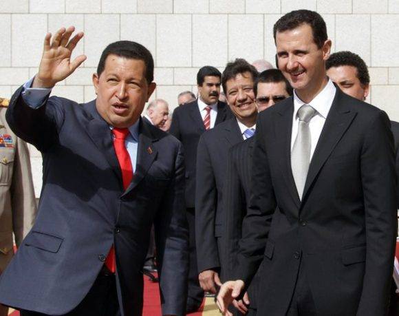 Hugo Chávez y Bashar al-Assad. Foto: Archivo.