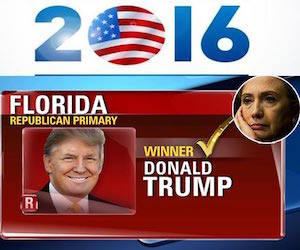 Donald Trump Secures Win over Hilary Clinton in Florida mainimage