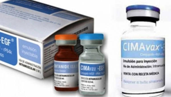 Vacuna terapéutica contra el cáncer de pulmón Cimavax-EGF desarrollada en Cuba.