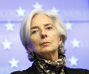 International Monetary Fund (IMF) executive director Christine Lagarde attends a news conference at the end of a Eurogroup meeting at the European Council building in Brussels, March 25, 2013. REUTERS/Sebastien Pirlet (Belgium - Tags: POLITICS BUSINESS) - RTXXWI6
