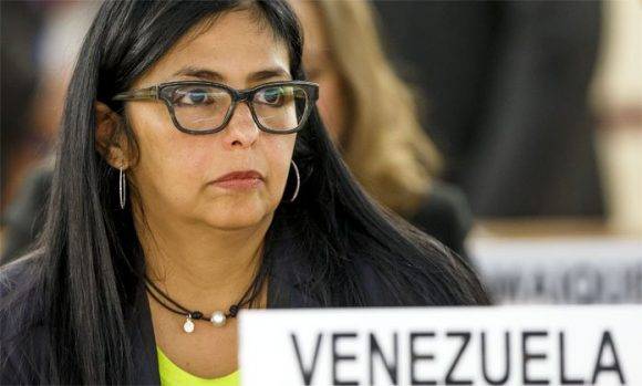 Delcy Rodríguez afirma que Venezuela se retirará de la OEA si esa organización actúa sin su consentimiento. . Foto tomada de El Impulso