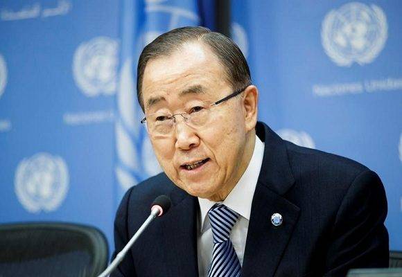 El secretario general de la ONU, Ban Ki-moon, habla, este 16 de diciembre durante su última conferencia de prensa en la sede la organización en Nueva York. Foto: EFE.
